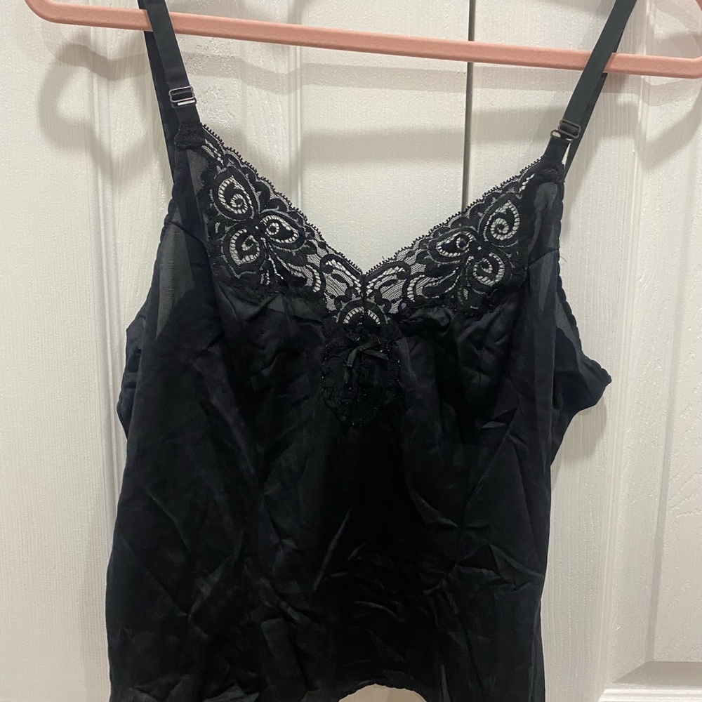 Black Lace Trim Camisole